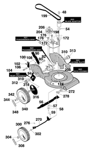 Part Location Diagram of MU671317-846 Briggs and Stratton Bracket, Assembly Handle